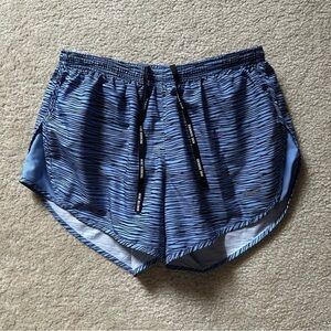 Nike Running/Workout shorts blue striped pattern Size small